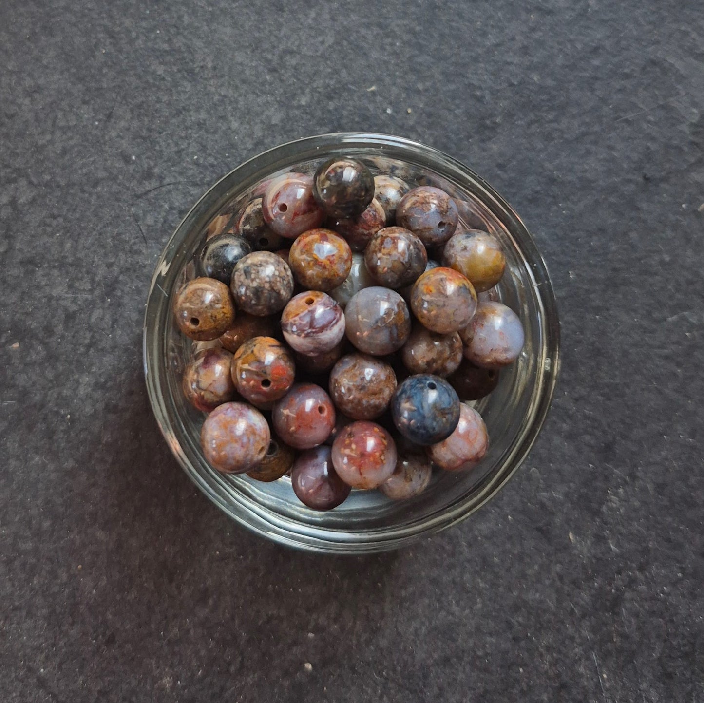 8mm bead "8" earrings in Copper