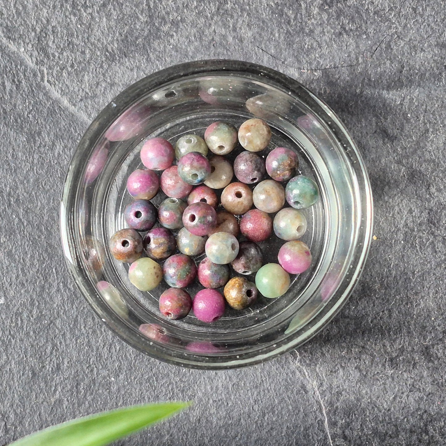6mm bead and Copper "8" earrings