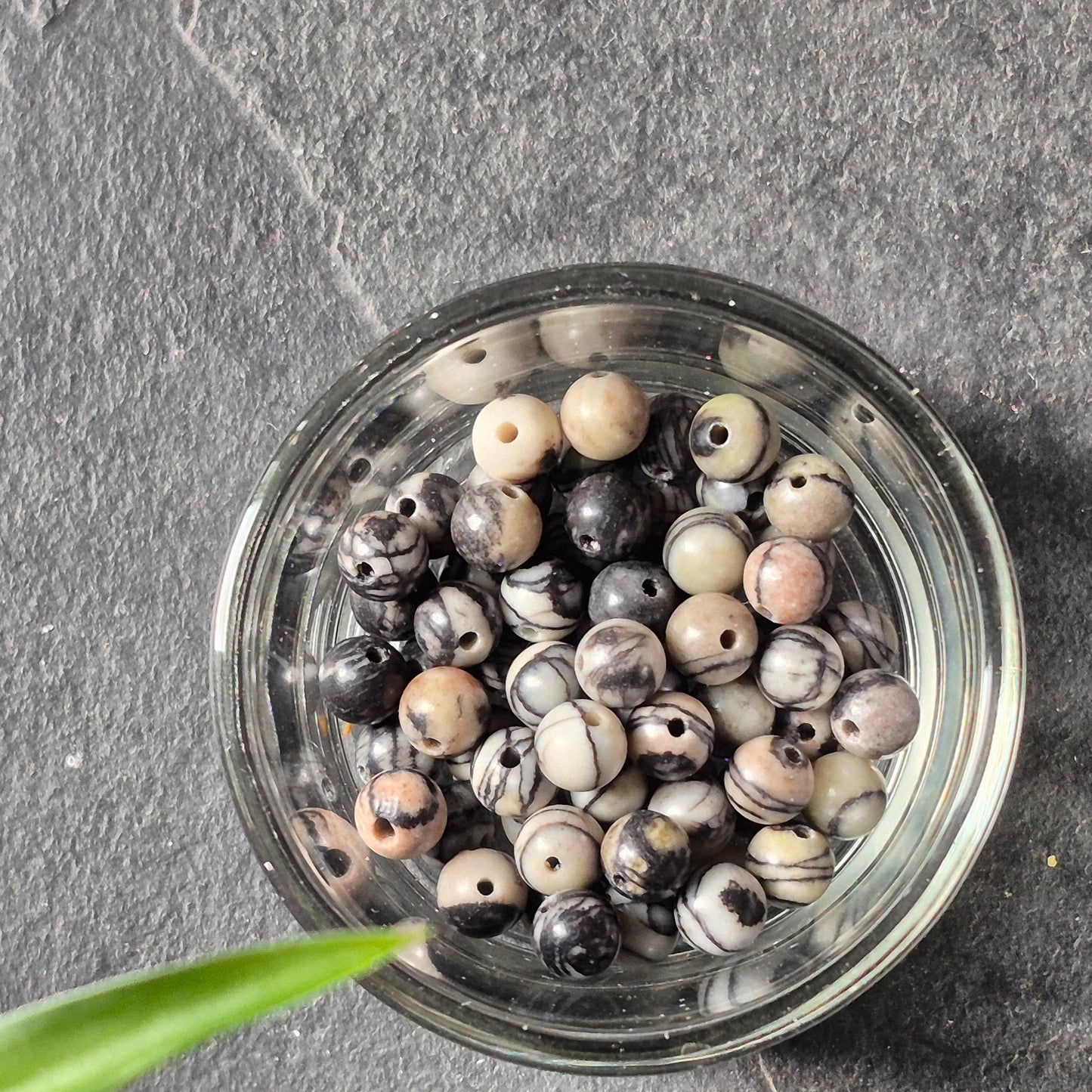 6mm bead and Copper "8" earrings