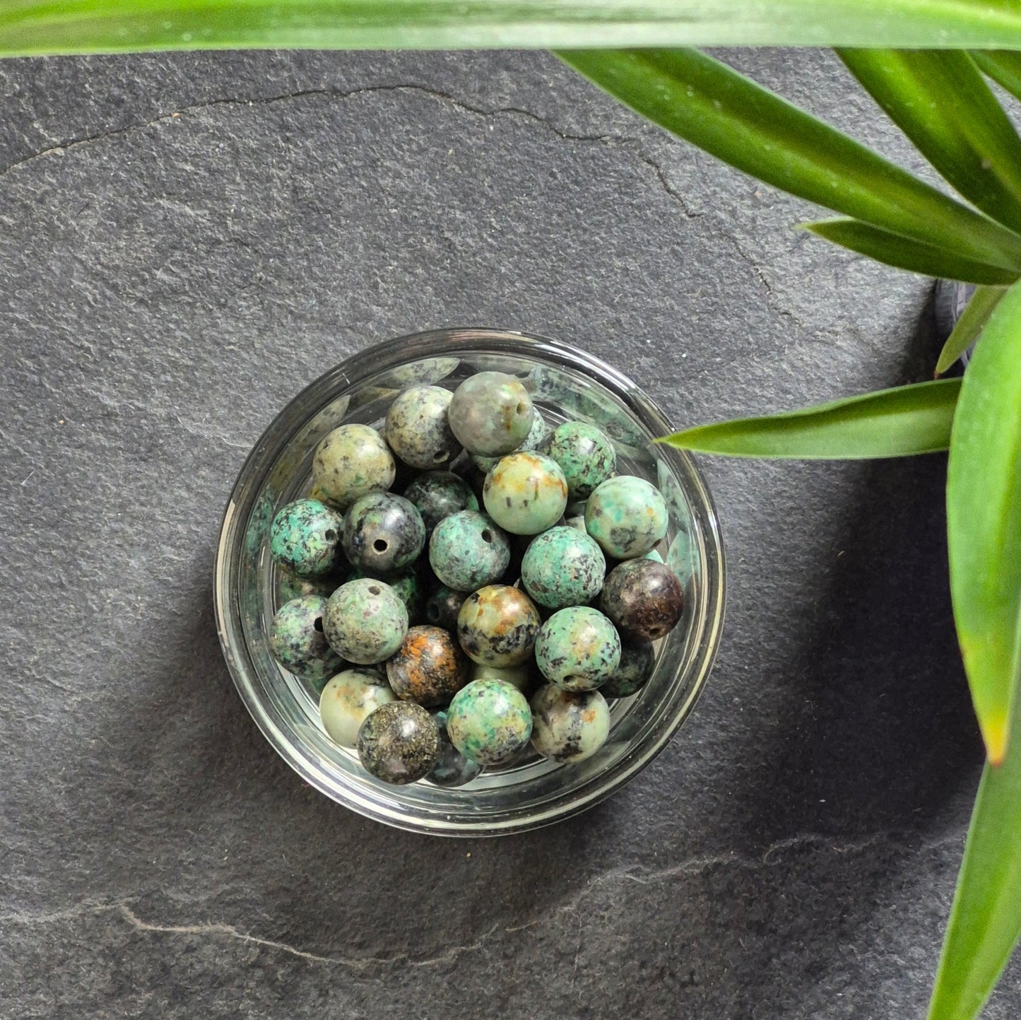 8mm bead "8" earrings in Copper