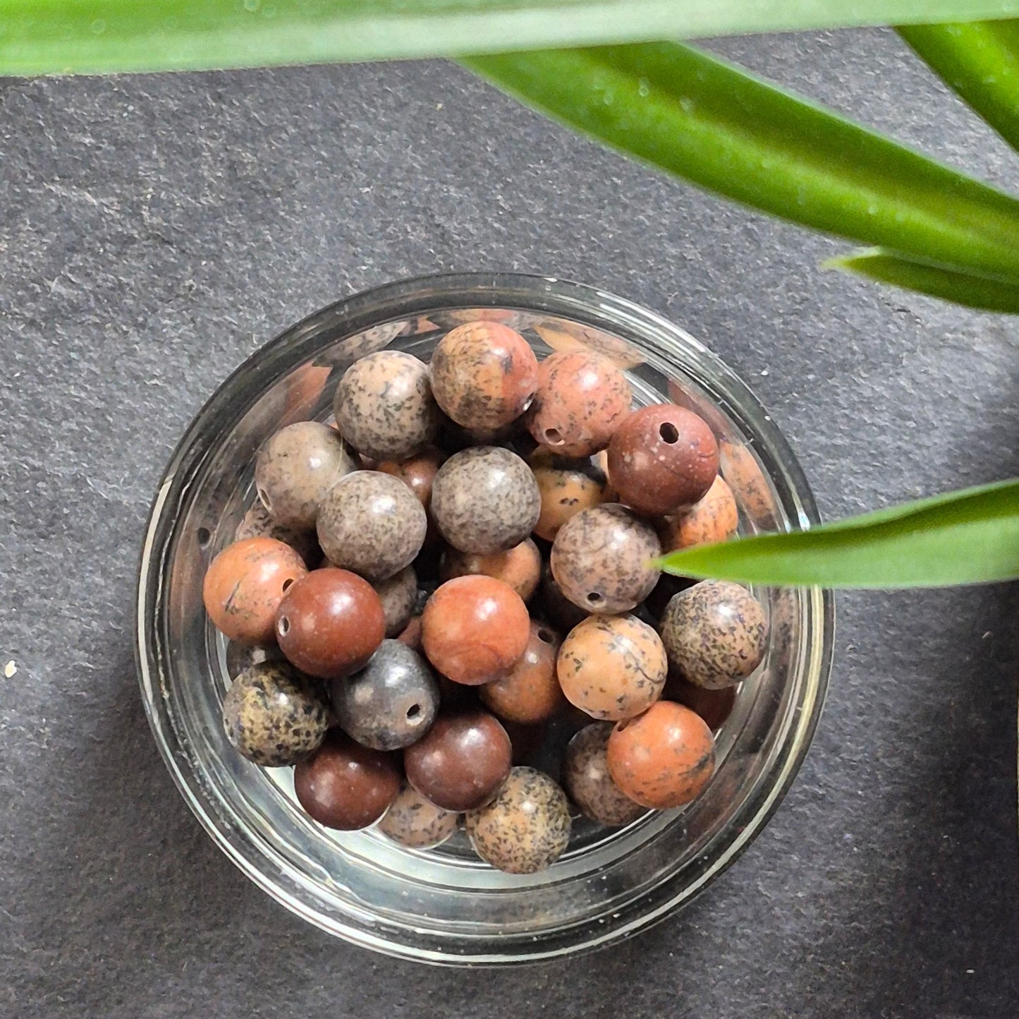 8mm bead "8" earrings in Copper