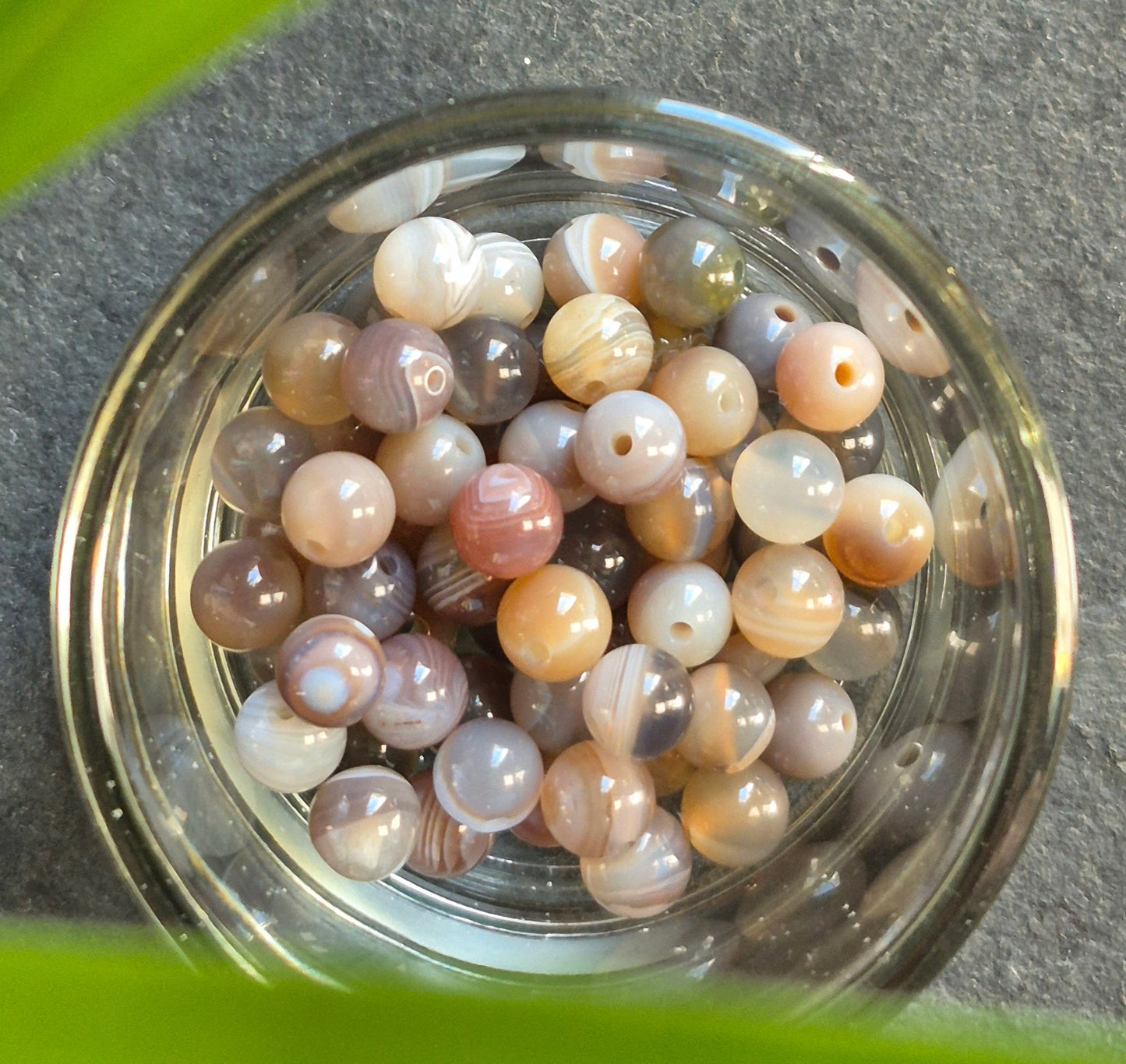 6mm bead and Copper "8" earrings