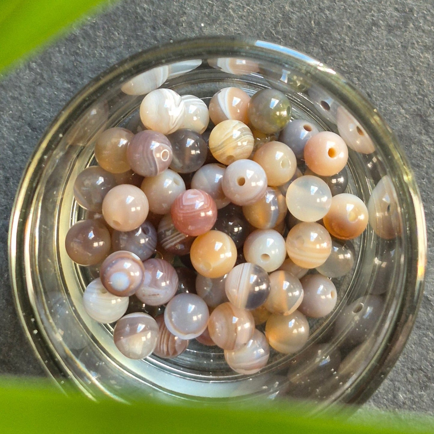 6mm bead and Copper "8" earrings