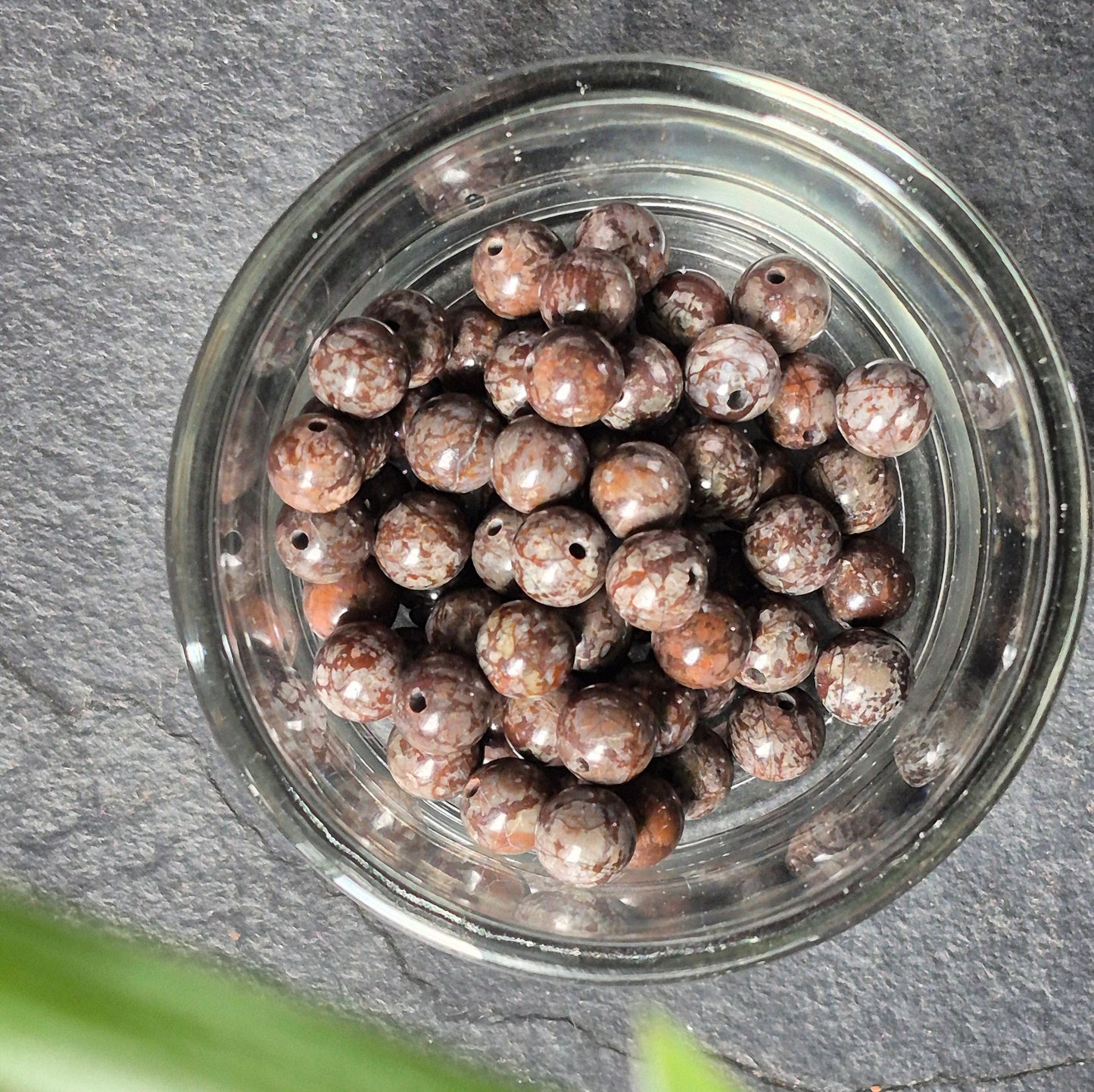 6mm bead and Copper "8" earrings