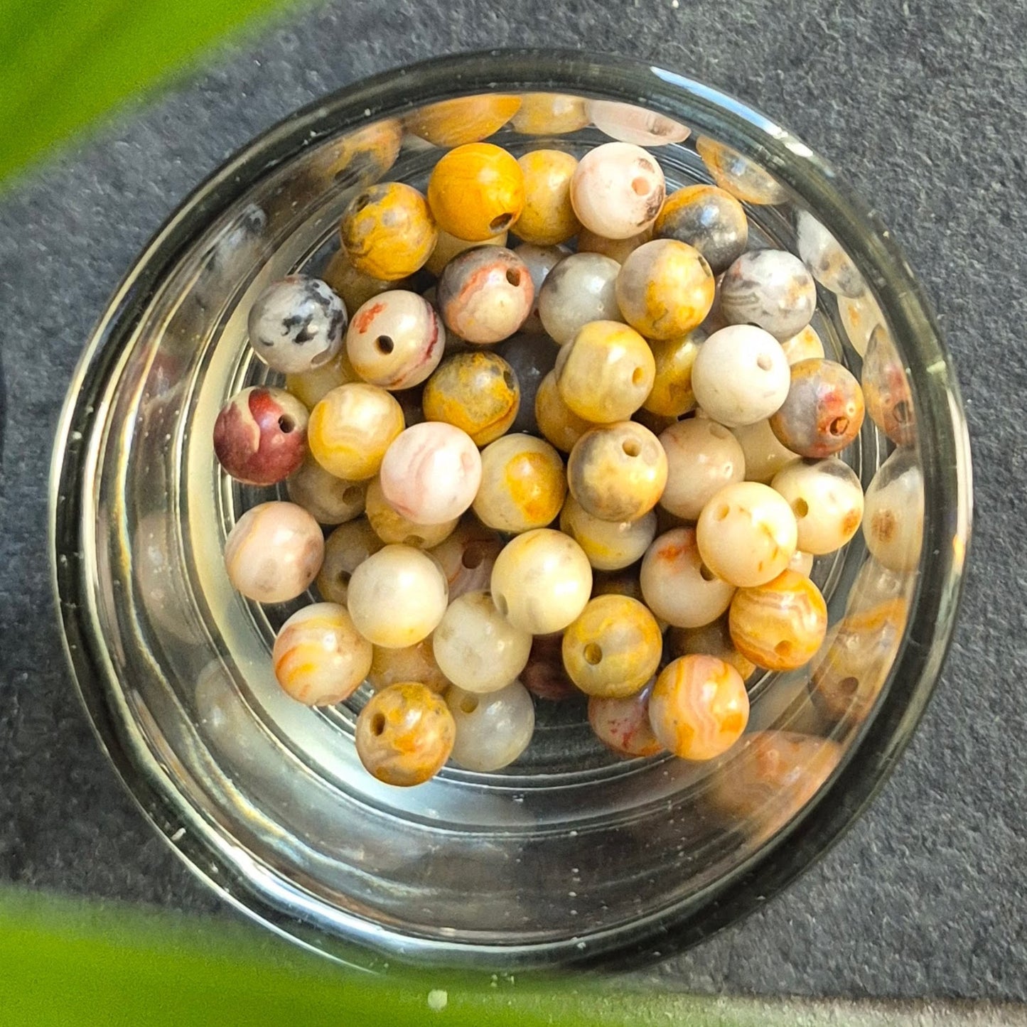 6mm bead and Copper "8" earrings