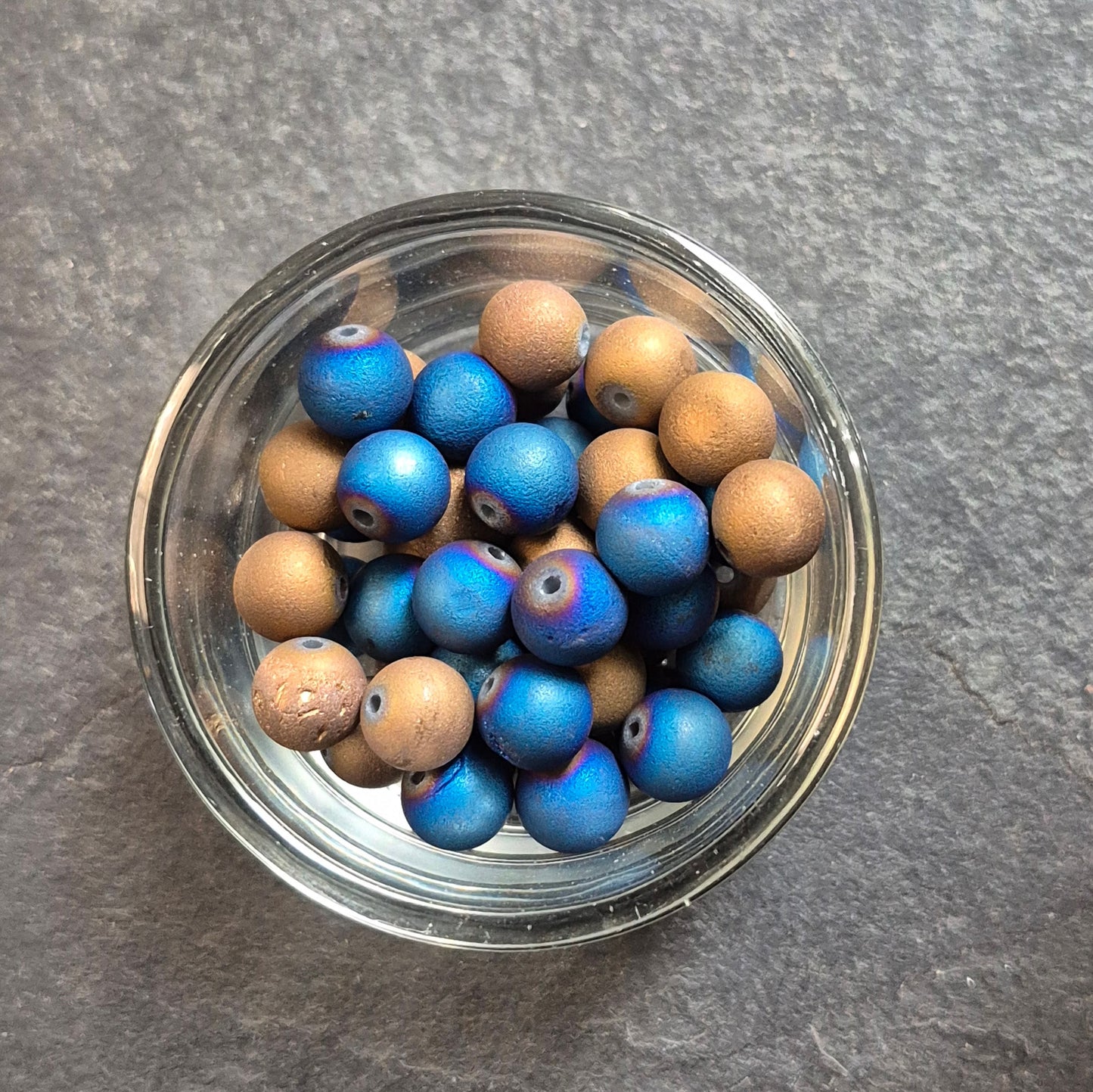 8mm bead "8" earrings in Copper