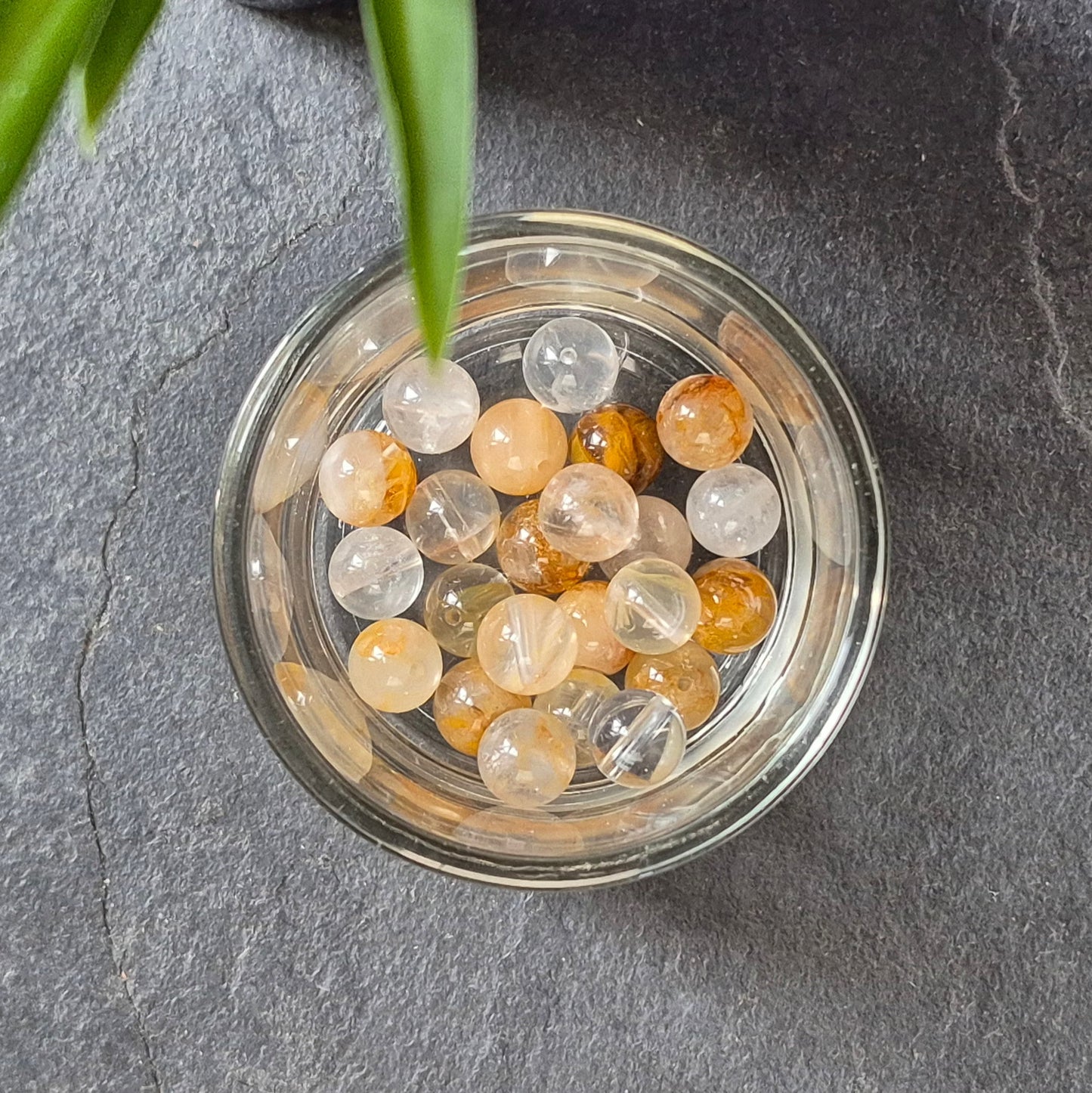 8mm bead "8" earrings in Copper