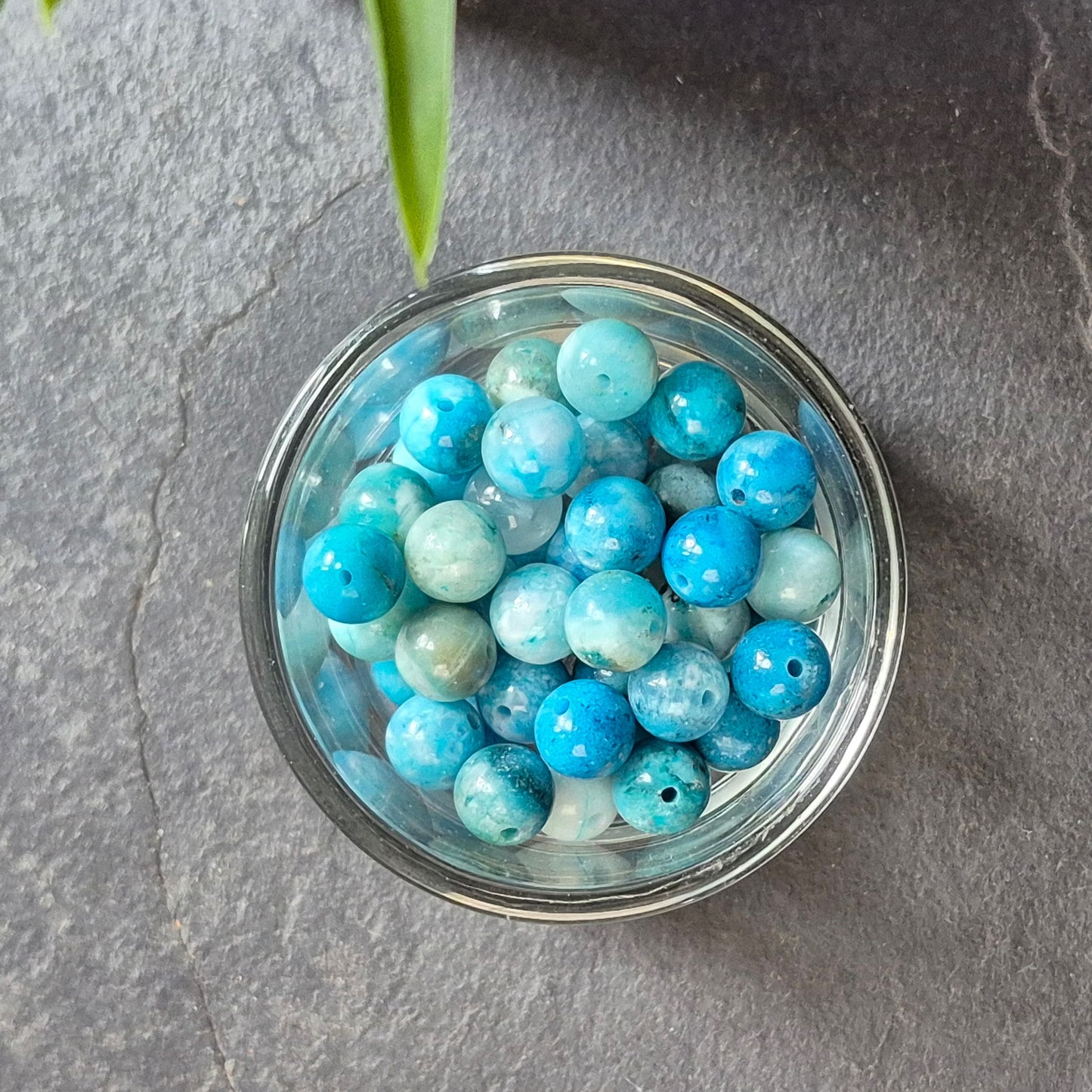 8mm bead "8" earrings in Copper