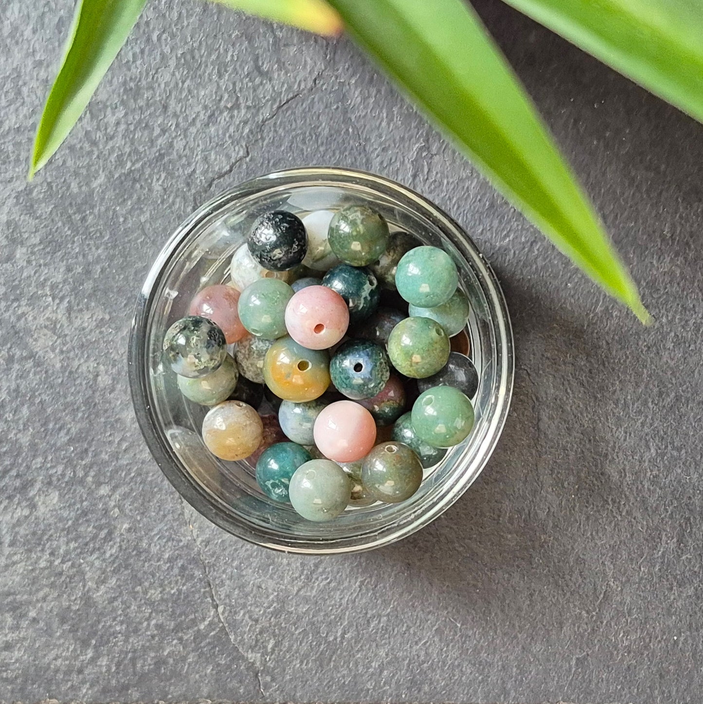 8mm bead "8" earrings in Copper