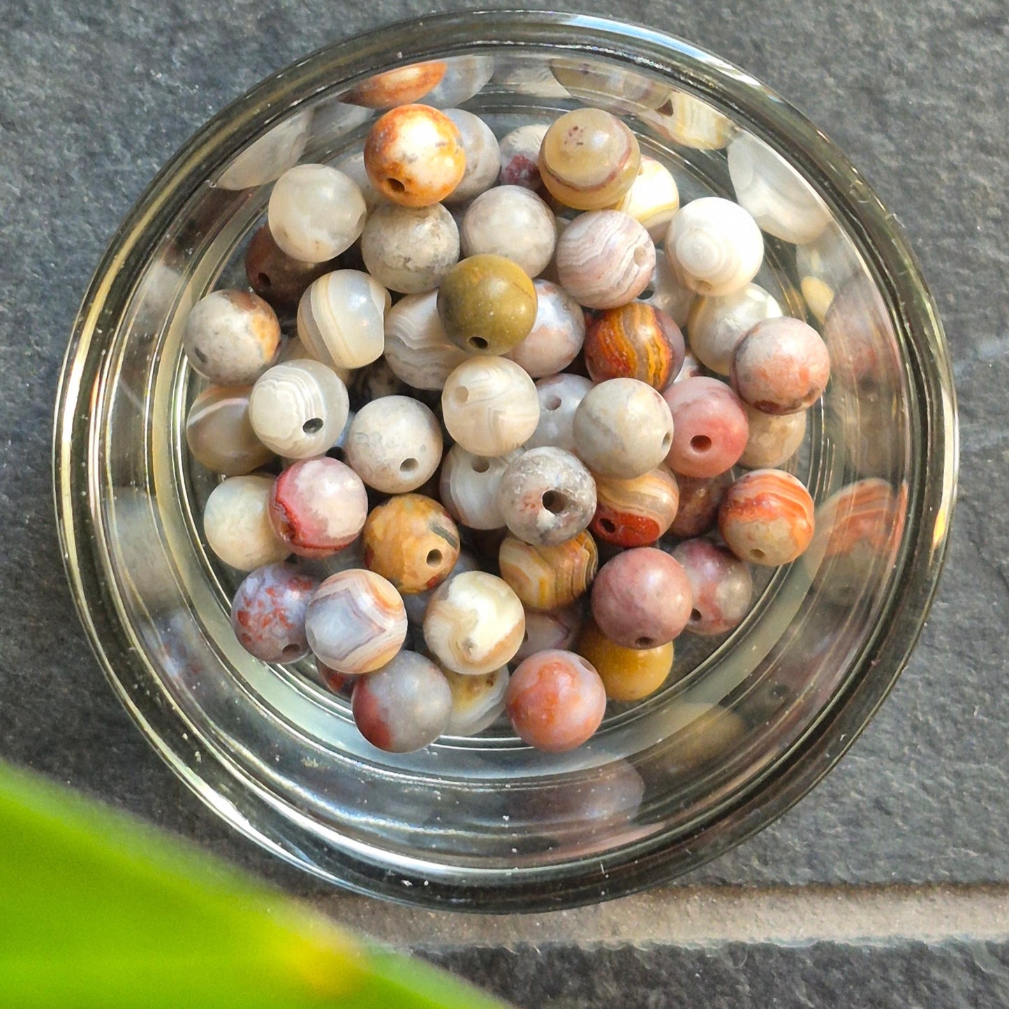 6mm bead and Copper "8" earrings