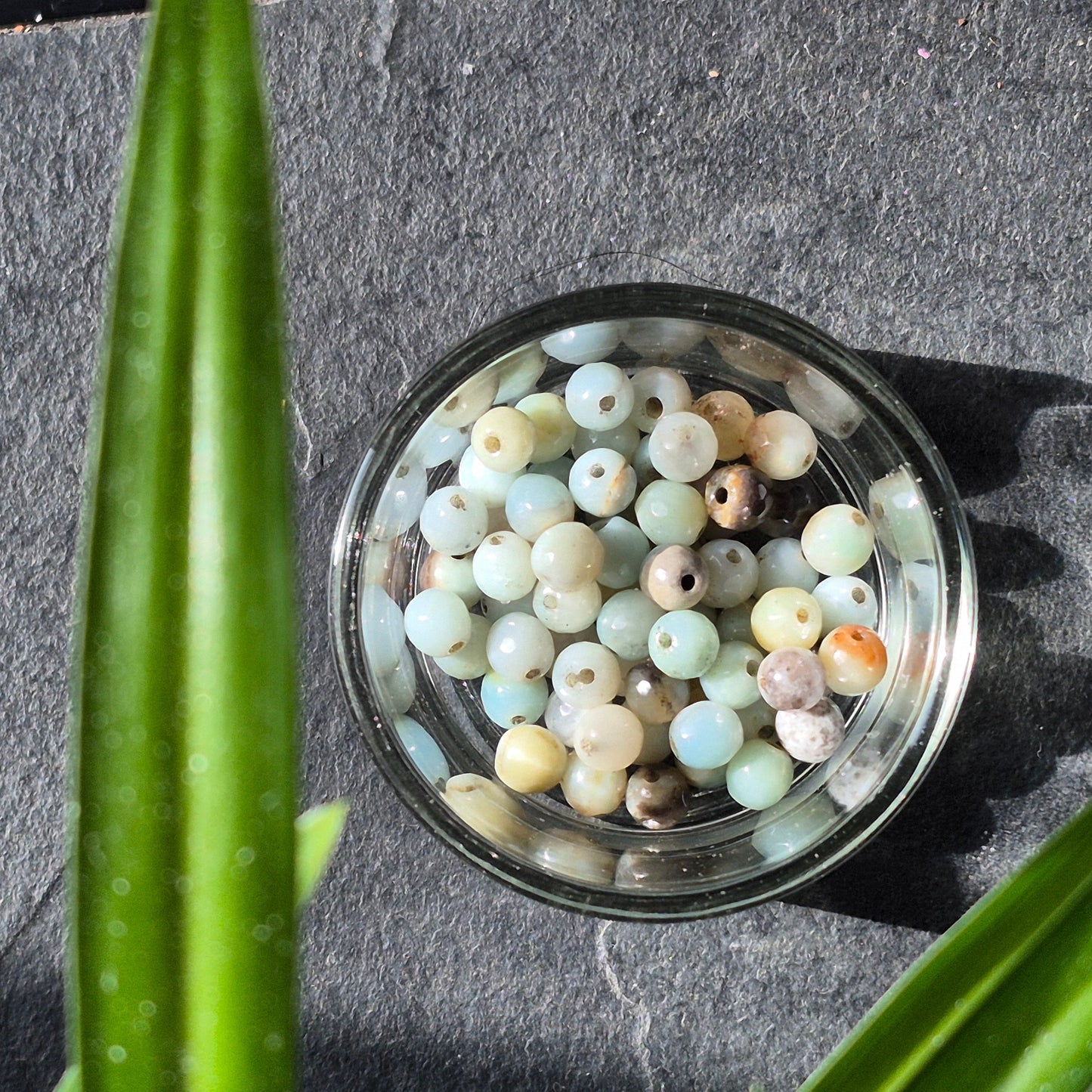 6mm bead and Copper "8" earrings
