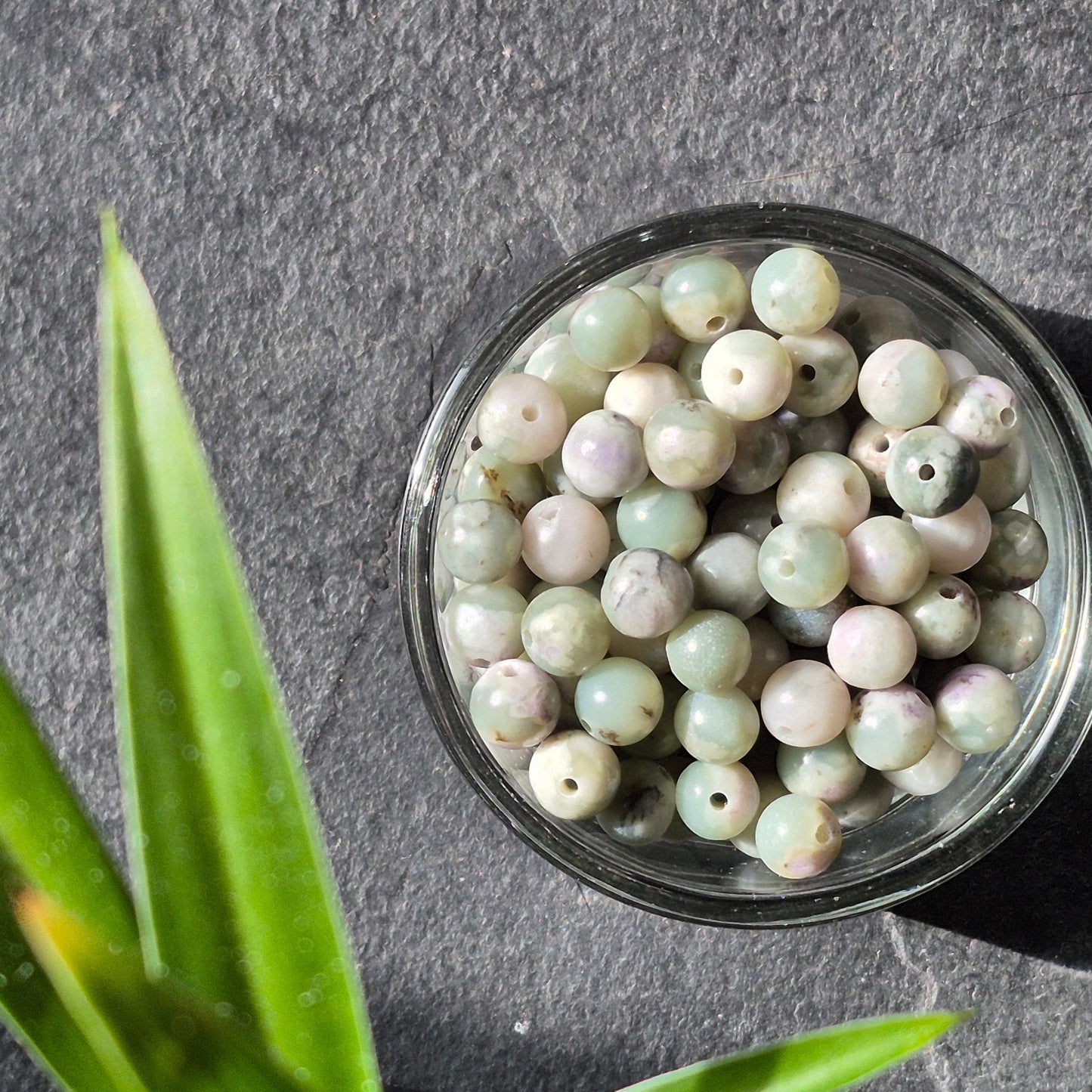 6mm bead and Copper "8" earrings