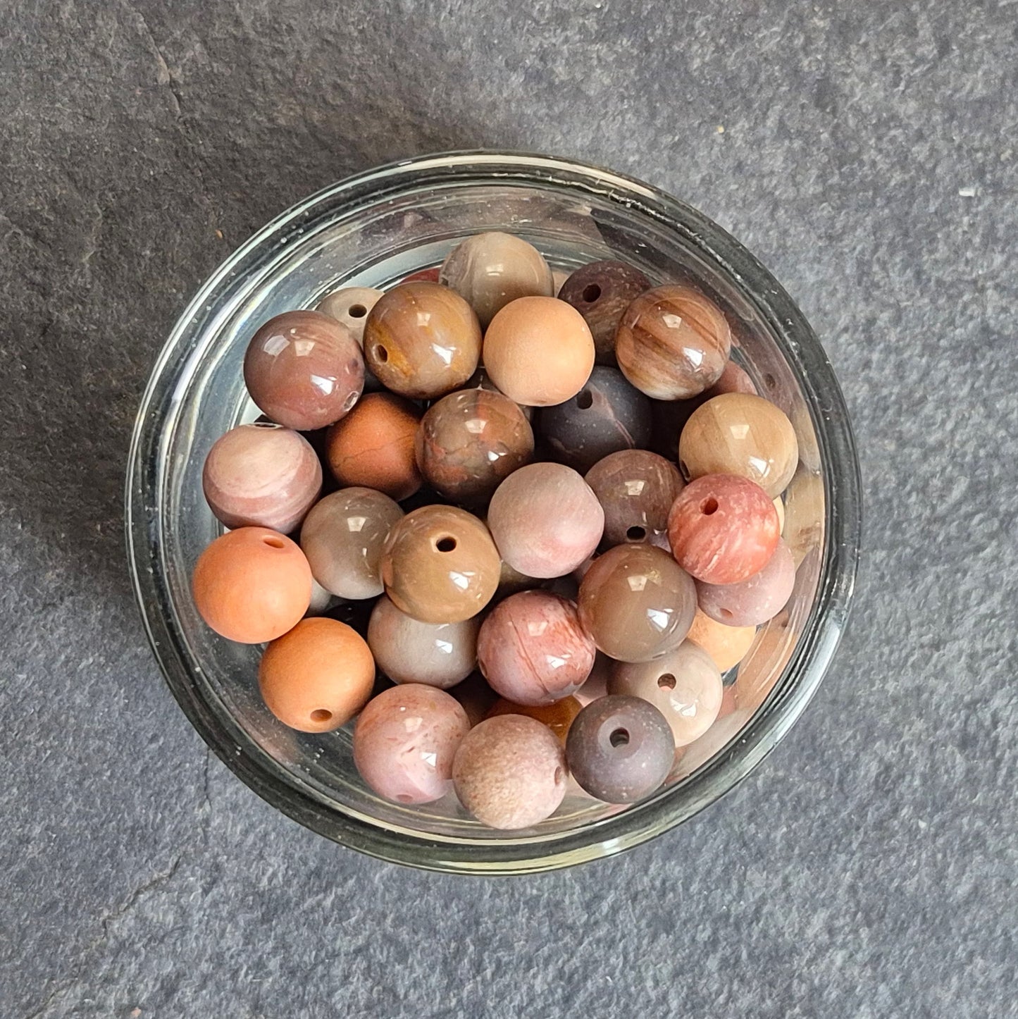 8mm bead "8" earrings in Copper
