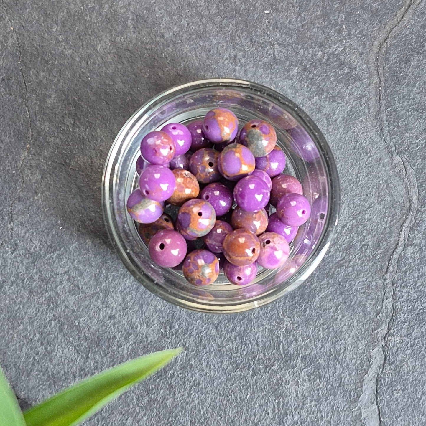 8mm bead "8" earrings in Copper
