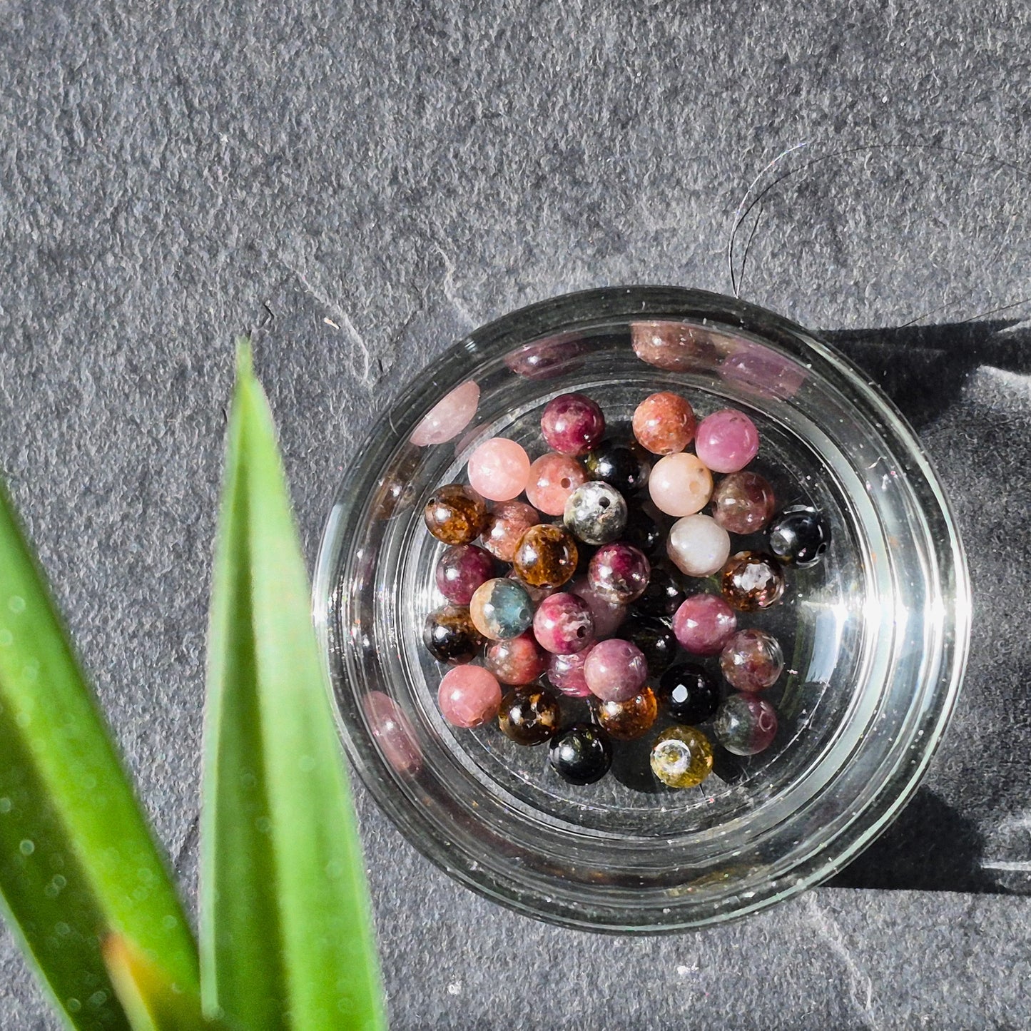 6mm bead and Copper "8" earrings