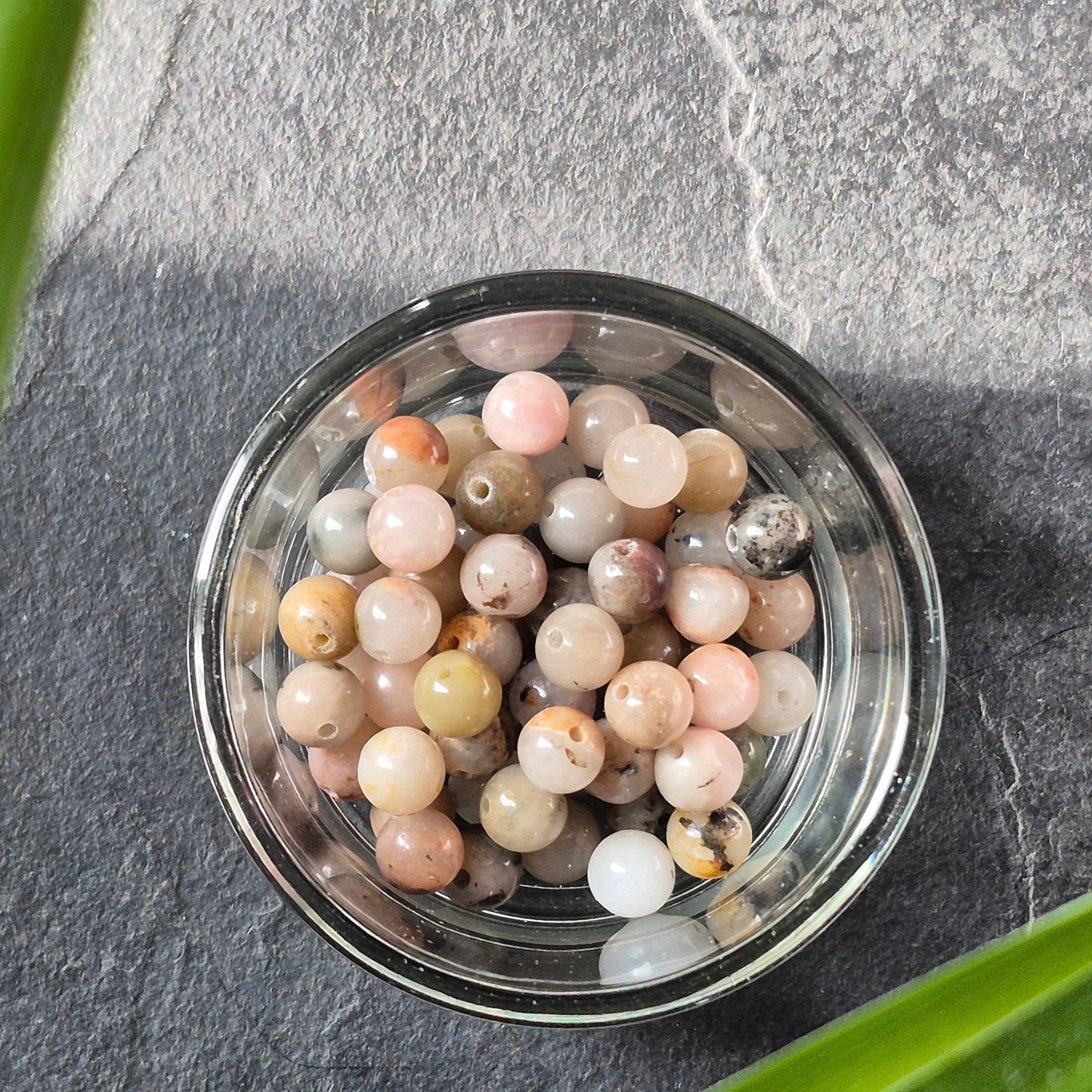 6mm bead and Copper "8" earrings