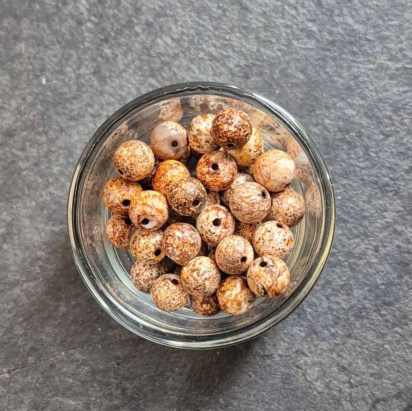 8mm bead "8" earrings in Copper