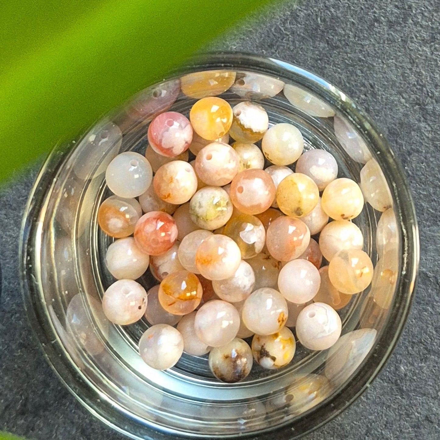6mm bead and Copper "8" earrings