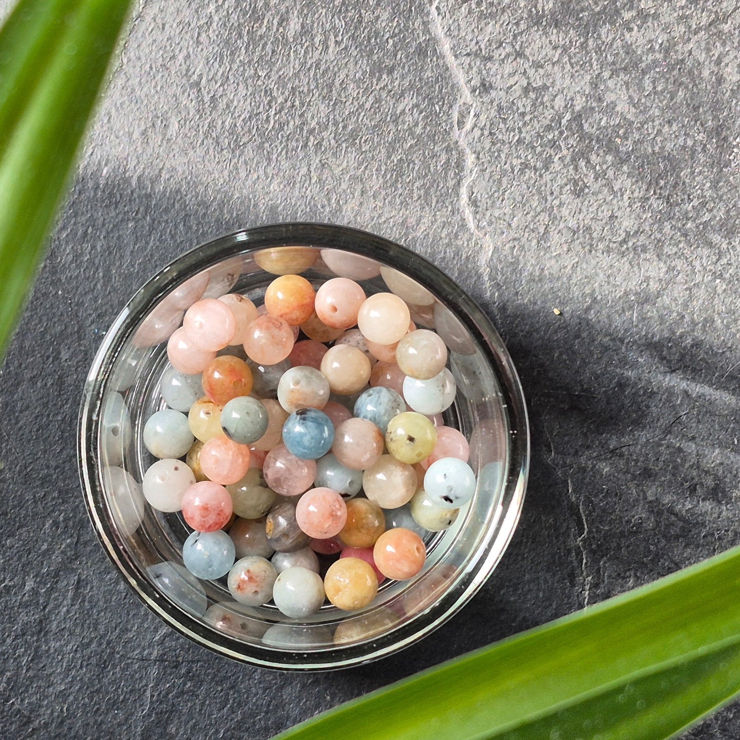6mm bead and Copper "8" earrings