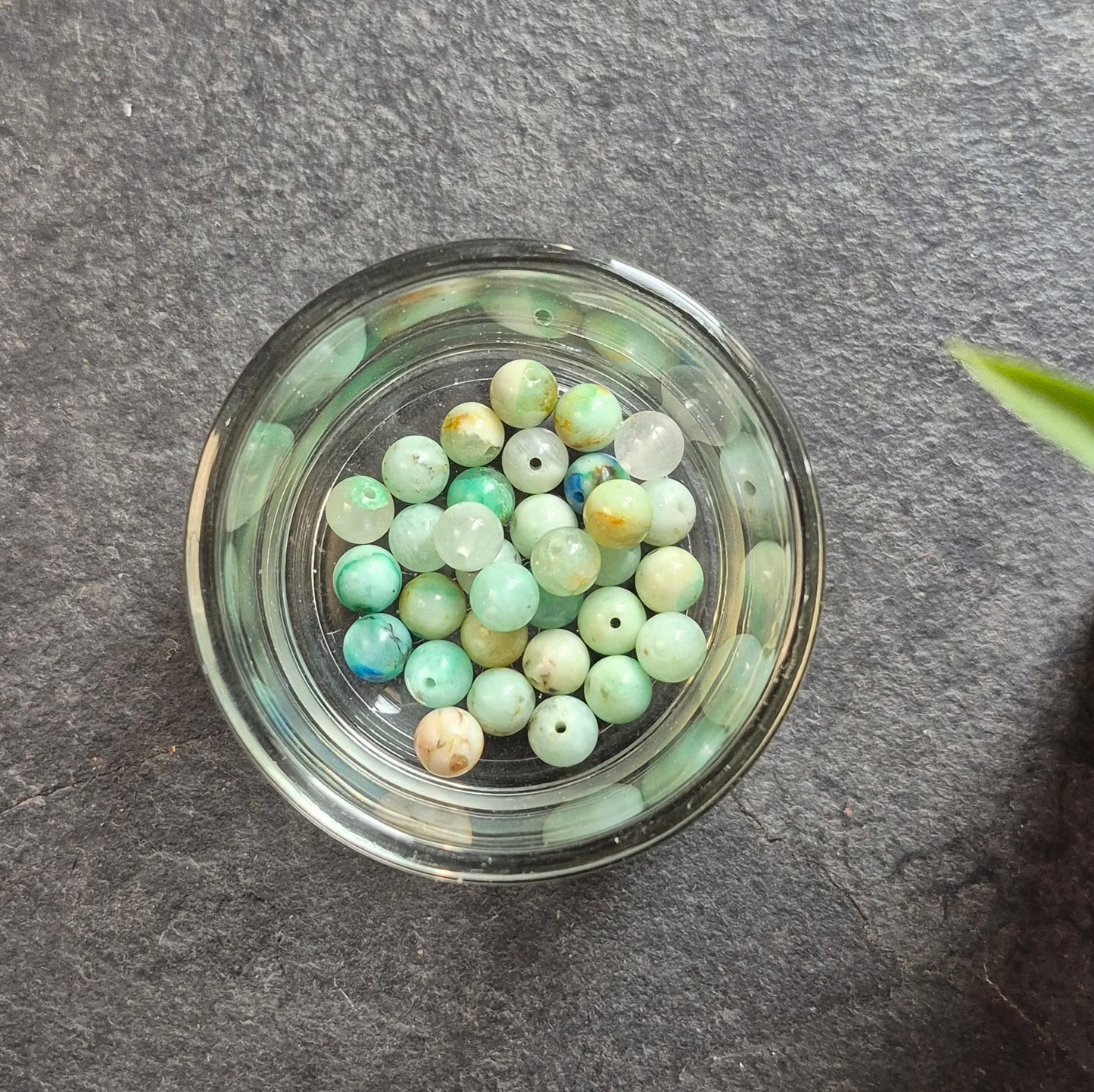 6mm bead and Copper "8" earrings
