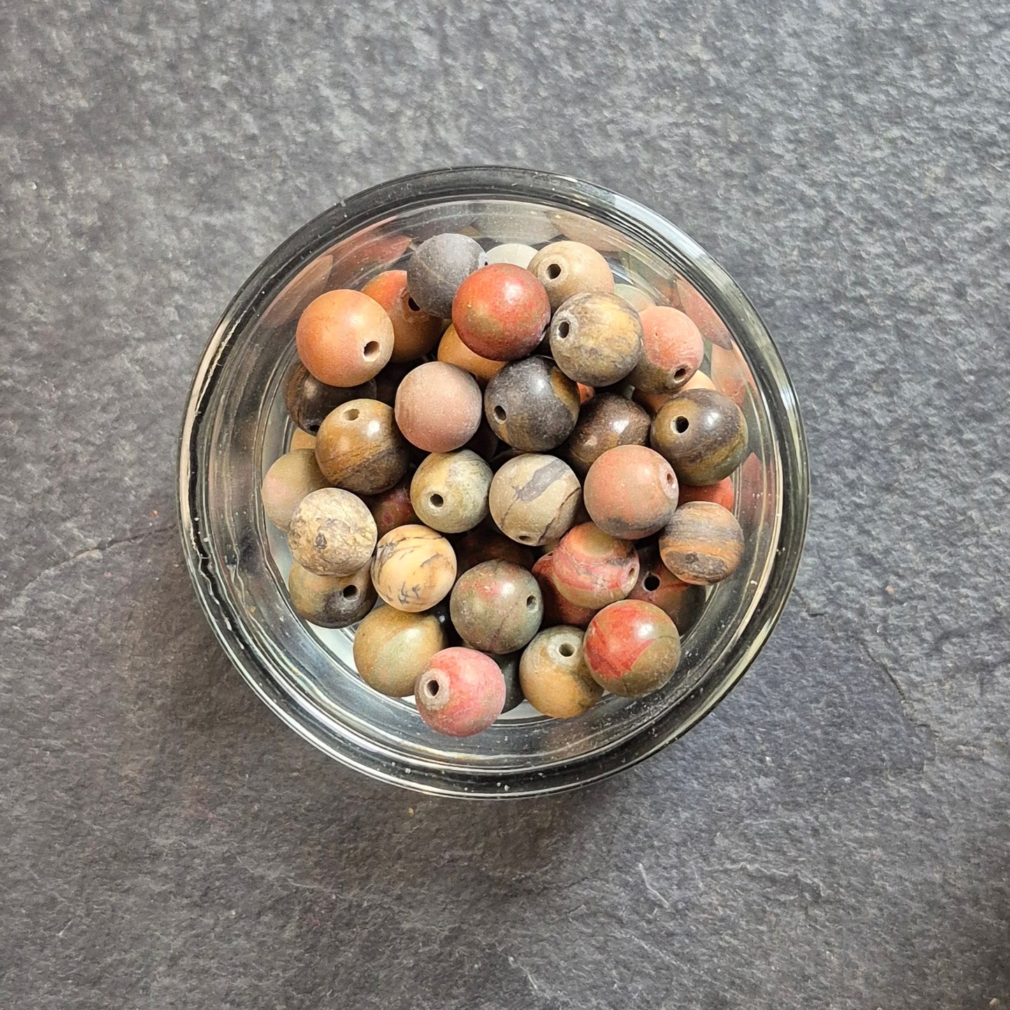 8mm bead "8" earrings in Copper