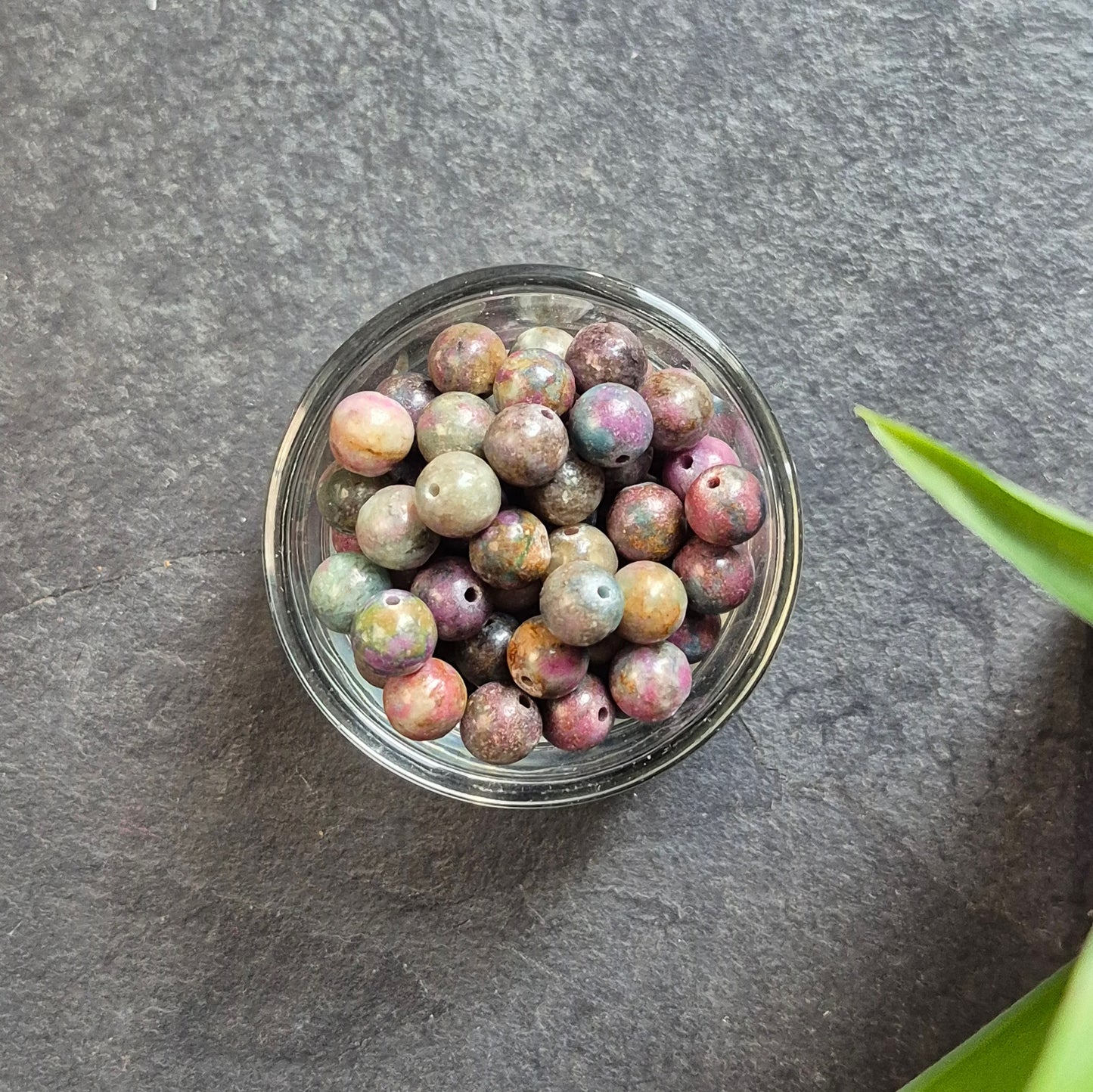 8mm bead "8" earrings in Copper